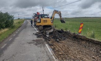 Un nou drum județean din Cluj a intrat în reparații. Ce lucrări se fac