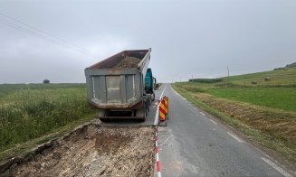 Un nou drum județean din Cluj a intrat în reparații. Ce lucrări se fac