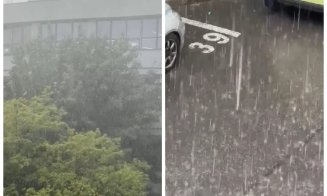 Ploaie torențială în Cluj-Napoca! Traficul a fost grav afectat după o rupere de nori