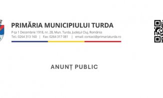 ANUNȚ PUBLIC privind demararea etapei de documentare și elaborare a studiilor de fundamentare plan urbanistic general al municipiului Turda