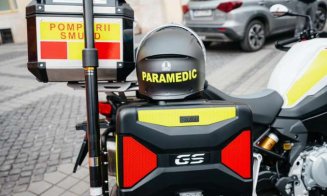 Motocicleta SMURD, lovită în trafic la Cluj. Se întorcea de la o intervenție