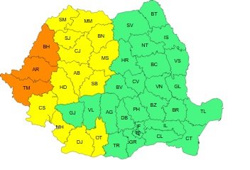 Valul de căldură rămâne deasupra României. Cod galben de canicula sâmbătă la Cluj