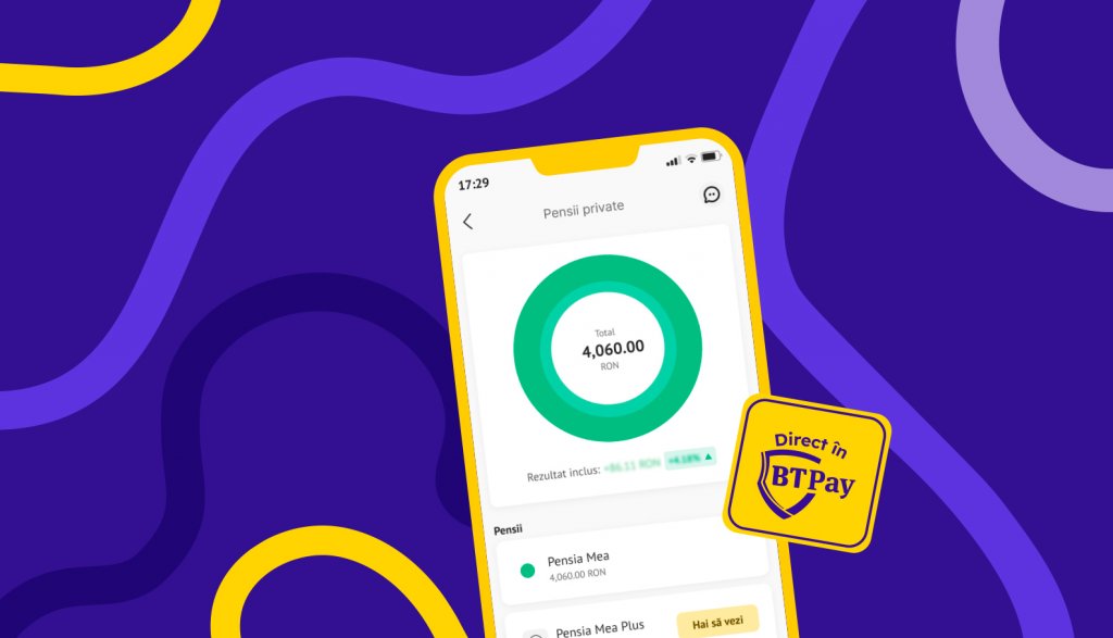 Banca Transilvania lansează un nou serviciu în aplicație: Poți să-ți faci pensie privată din BT Pay
