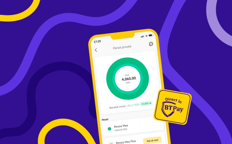 Banca Transilvania lansează un nou serviciu în aplicație: Poți să-ți faci pensie privată din BT Pay