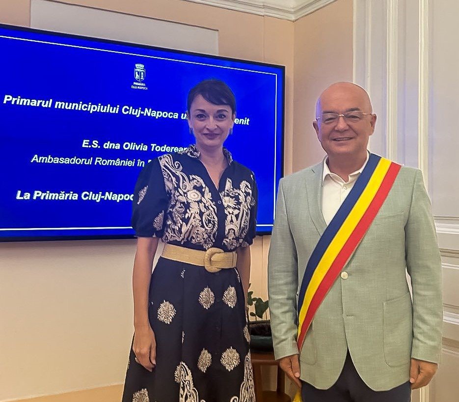 Emil Boc l-a primit pe ambasadorul României în Egipt la Primăria Cluj-Napoca