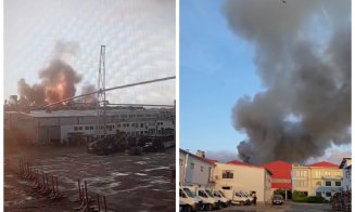 Momentul exploziei de la o fabrică mare din Sebeș. Trei muncitori au fost răniți