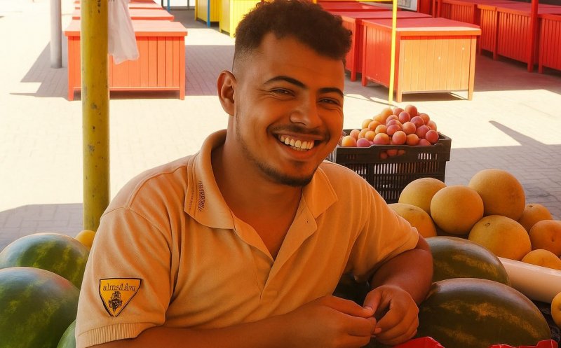 Povestea unui tânăr egiptean care vinde legume în Cluj: își susține familia cu bani și visează să-și deschidă propriul restaurant