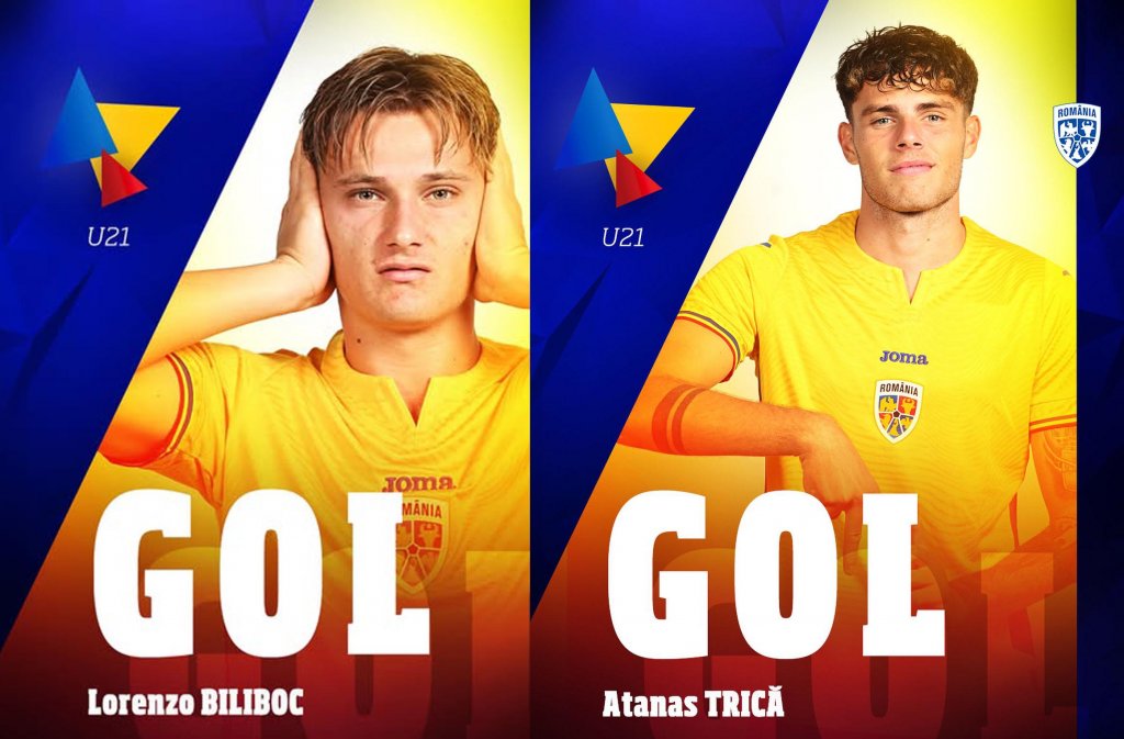 Atacanții de la CFR și "U" Cluj au marcat golurile din partida câștigată de Naționala U21 cu San Marino