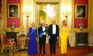 Melania Trump, bombă sexy, la dineul regal din Marea Britanie. Cu umerii goi, în fața regilor, la Palatul Windsor