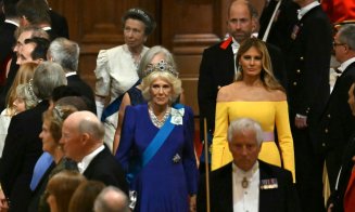 Melania Trump, bombă sexy, la dineul regal din Marea Britanie. Cu umerii goi, în fața regilor, la Palatul Windsor
