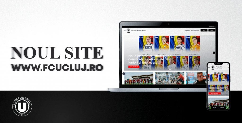 Surpriză pentru fanii "U" Cluj! Clubul are un nou site oficial