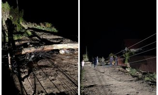 Scene ireale într-o comună din Cluj! Un bărbat a tăiat un stâlp de curent și a lăsat o stradă întreagă în beznă. Ce a urmat