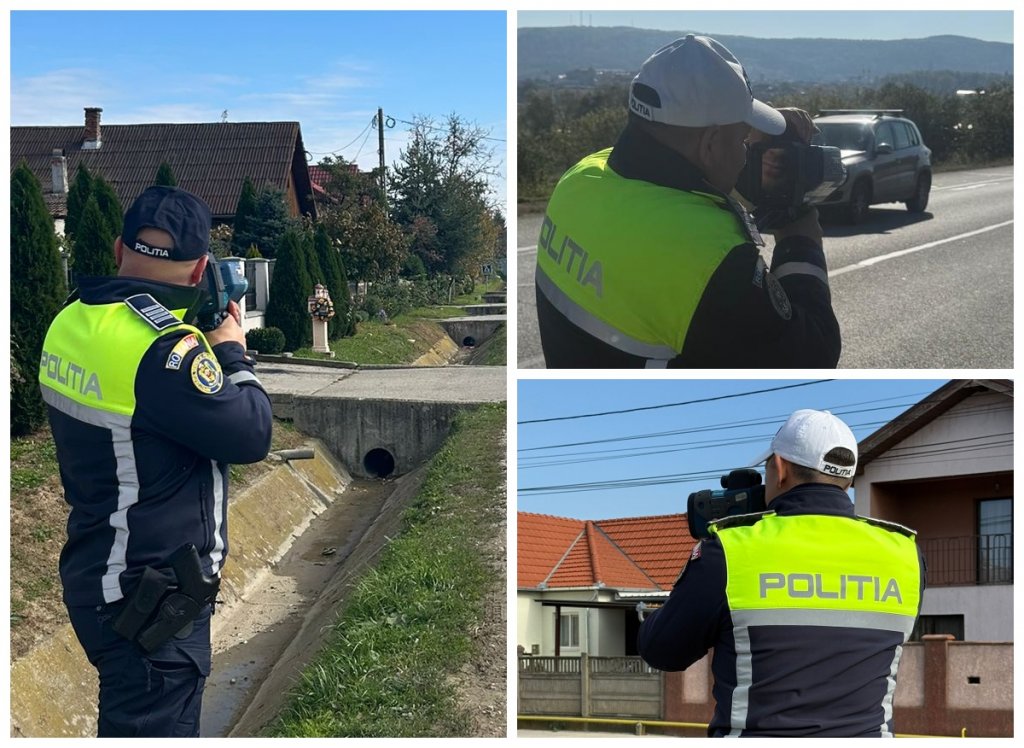 Polițiștii clujeni au scos „pistolul” pe șosele: Amenzi de peste 50.000 de lei în doar câteva ore