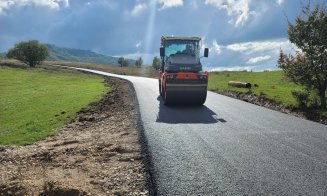 Asfalt pe un nou drum județean din Cluj. Cât de bine arată acum