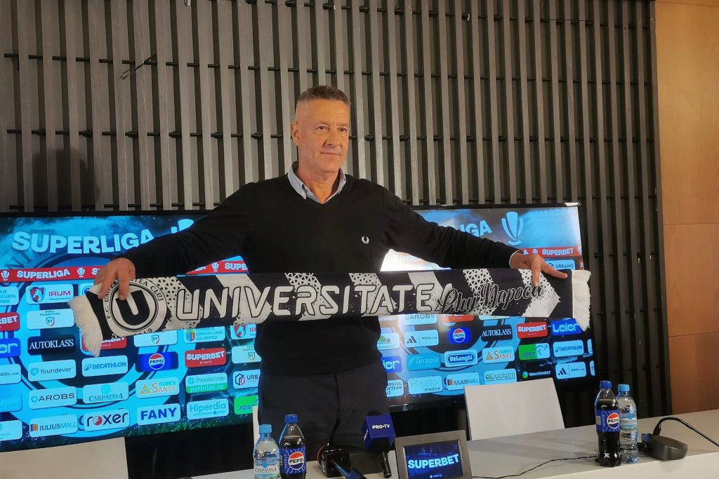 Cristiano Bergodi, primele impresii după ce a semnat cu "U" Cluj: "Trebuie puțină răbdare, dar sunt sigur că vom face treabă bună"