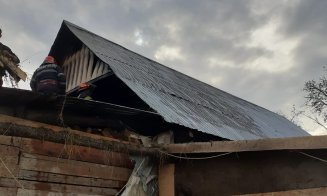 Foc în grajdul unei gospodării din Cluj: două tone de fân au ars. Zeci de porci au fost salvați