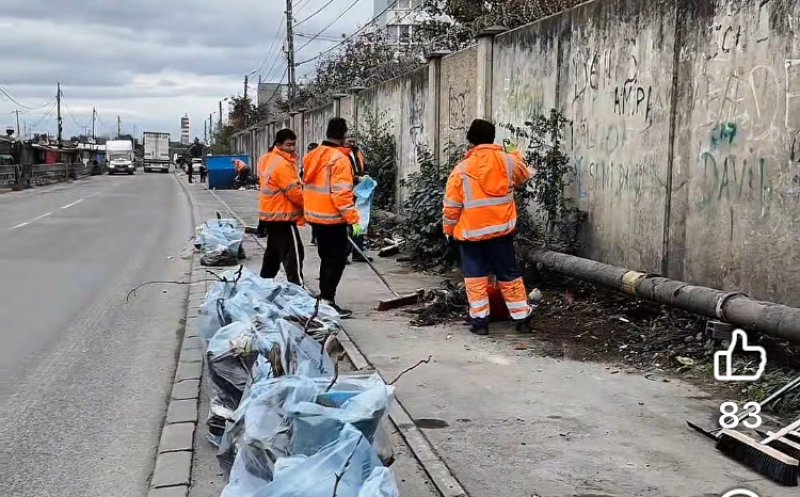 Acțiune de igienizare pe Calea Dezmirului. În urmă cu două săptămâni, au fost ridicate peste 48 de tone de deșeuri
