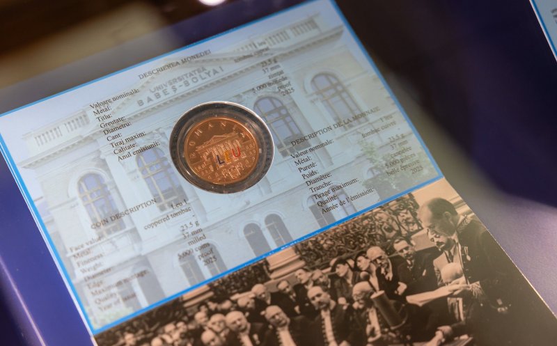 BNR a lansat la Cluj-Napoca prima monedă colorată din istoria monetară a României. Mesajul edilului Emil Boc