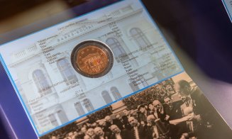 BNR a lansat la Cluj-Napoca prima monedă colorată din istoria monetară a României. Mesajul edilului Emil Boc
