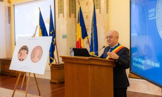 BNR a lansat la Cluj-Napoca prima monedă colorată din istoria monetară a României. Mesajul edilului Emil Boc
