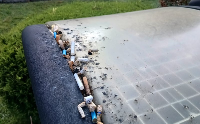 Altă imagine dezolantă din categoria FUMATUL INTERZIS în stațiile CTP din Cluj-Napoca