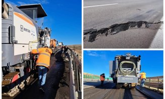 Situație critică pe A10! Cedare de terasament în județul Cluj. DRDP: "Vom realiza o expertiză tehnică"