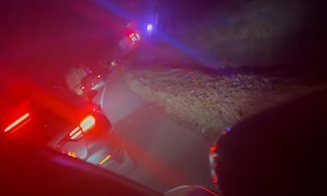 A luat FOC o mașină pe centura Vâlcele-Apahida