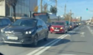 Trafic paralizat la ieșirea din Cluj, de Luminație: coloană de kilometri spre Aeroport, blocaj total pe Centură și în Apahida