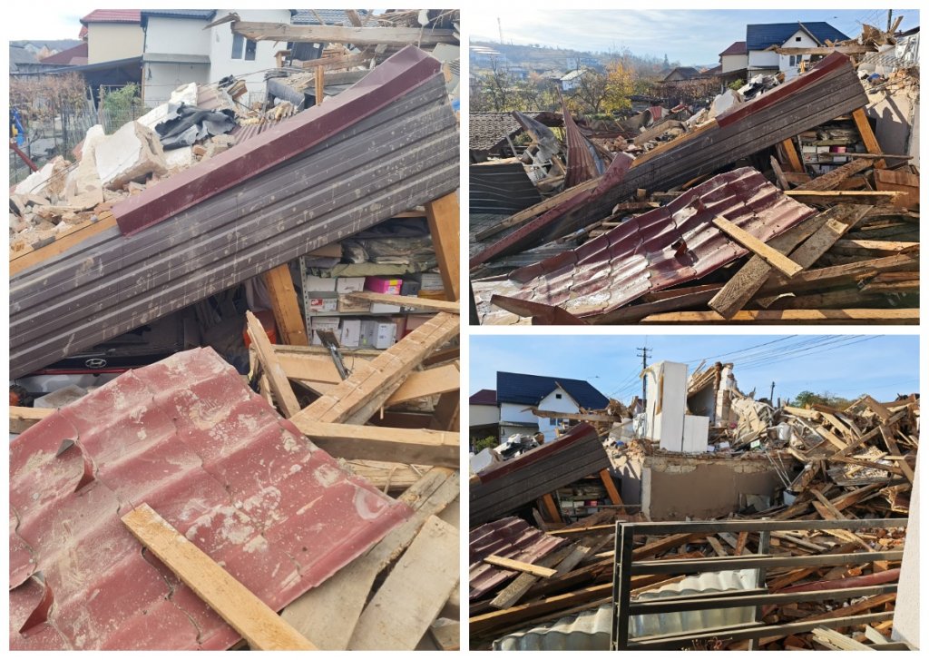 Familia din Dej care a rămas fără casă în urma unei explozii are nevoie de ajutor. Cum puteți dona