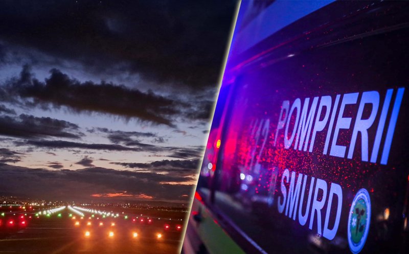 URGENȚĂ medicală pe aeroportul din Cluj-Napoca. Pilot preluat inconștient din aeronavă cu ambulanța / Aterizările şi decolările au fost oprite