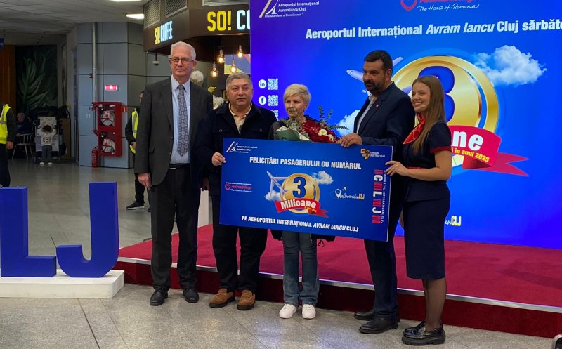 Cine este pasagerul cu numărul 3 milioane la Aeroportul Cluj. Prima călătorie cu Animawings i-a adus un premiu