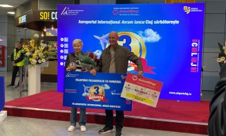 Cine este pasagerul cu numărul 3 milioane la Aeroportul Cluj. Prima călătorie cu Animawings i-a adus un premiu