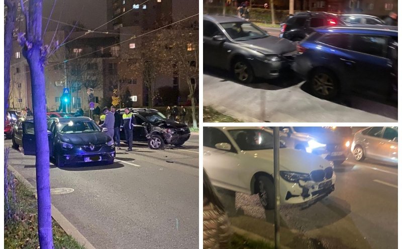 Accident cu patru mașini în Mănăștur. Unul dintre șoferi era beat