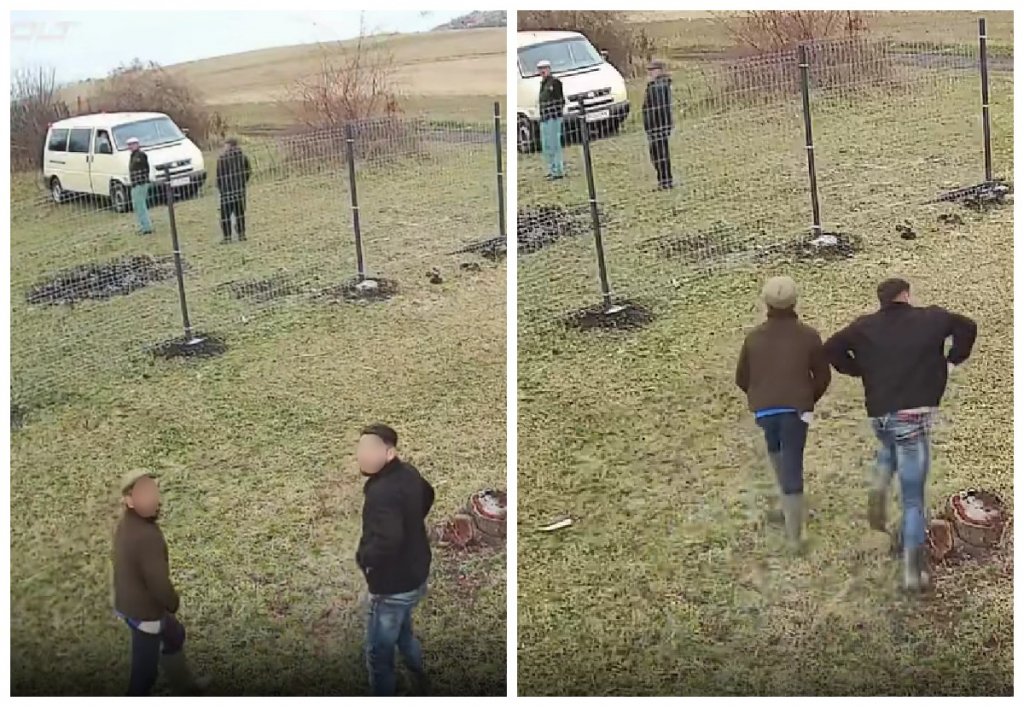 Hoți surprinși pe terenul unui clujean: filmarea i-a dat de gol