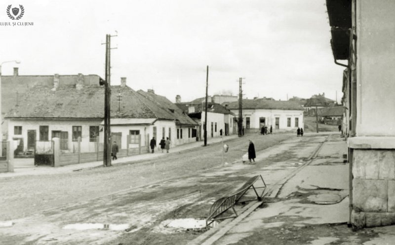 O stradă din vechiul Cluj, aproape de centru, anii '60