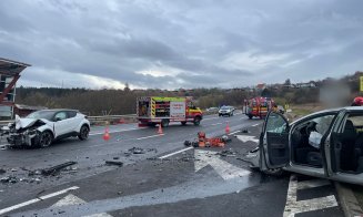 Accident grav la ieșirea din Cluj-Napoca. Un bărbat a murit, iar trei persoane au avut nevoie de îngrijiri medicale