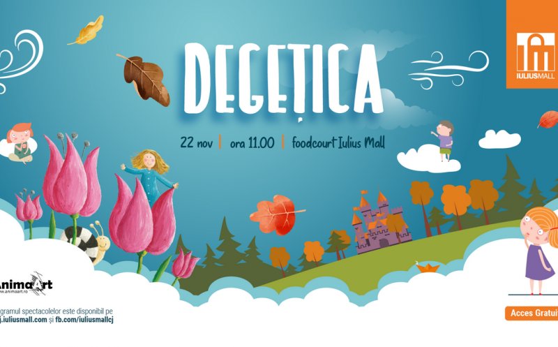 Marionetele aduc o nouă piesă de teatru pe scena din Iulius Mall Cluj, în această sâmbătă. Participarea este gratuită