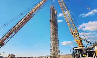 METROU CLUJ. Carcasa de armătură a fost introdusă în pereții mulați ai puțului de lansare 