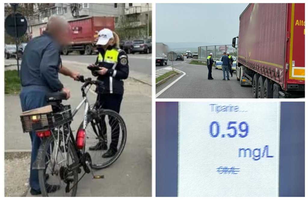 Controale dure în trafic la Cluj: biciclist beat, mașini fără rovinietă și sancțiuni de zeci de mii de lei