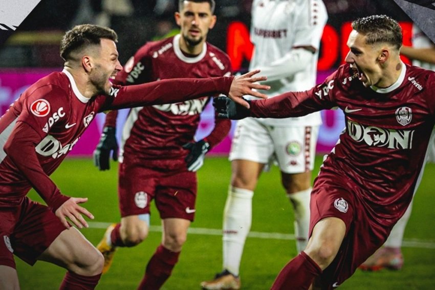 Rapidul a deraiat în Gruia. CFR Cluj a făcut instrucție cu liderul Superligii