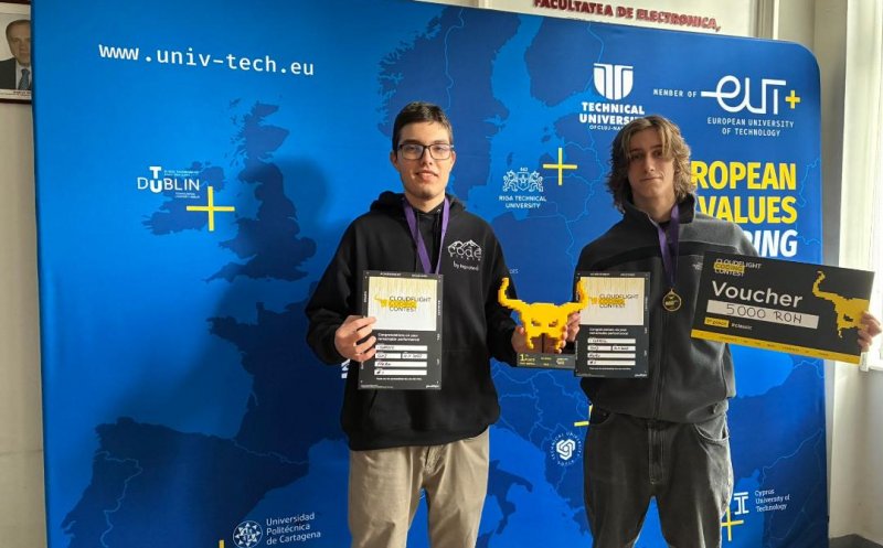 Doi studenți ai UTCN, locul I național la Cloudflight Coding Contest și printre cei mai buni din Europa la concursul cu peste 2.400 de participanți