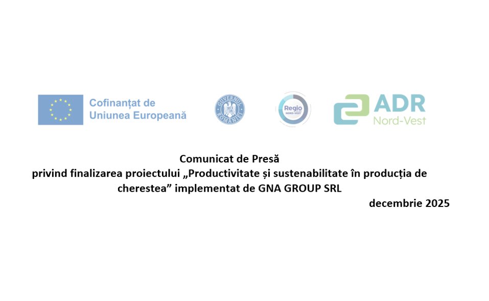 Comunicat de presă: GNA GROUP SRL anunță finalizarea proiectului “Productivitate și sustenabilitate în producția de cherestea”