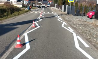 Noi marcaje rutiere pe aproape 300 km de drumuri județene din Cluj