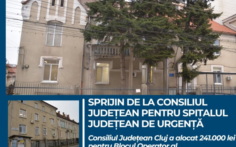Cadou de Crăciun pentru pacienți: CJ Cluj alocă sute de mii de lei pentru modernizarea Blocului Operator de la Ortopedie