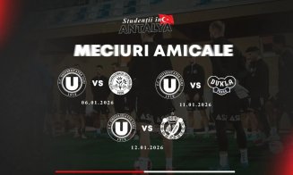 "U" Cluj și-a stabilit programul din Antalya. Adversari din Turcia, Cehia și Polonia pentru "studenți"