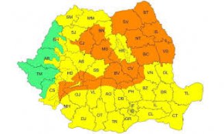 Vremea severă continuă și duminică. Cod portocaliu de vânt și ninsori. Și la Cluj!
