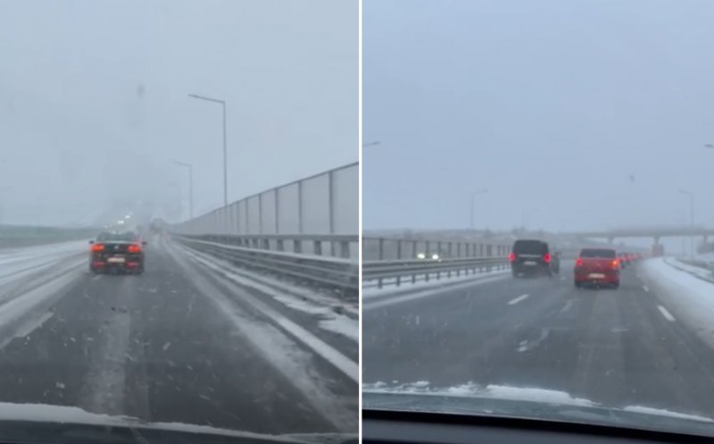 Iarna lovește Clujul: viscol și zăpadă pe DEx4 și A3. Începe să se aglomereze