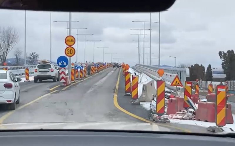 Trafic deschis parțial pe pasajul de la viitorul Spital Regional de Urgență Cluj