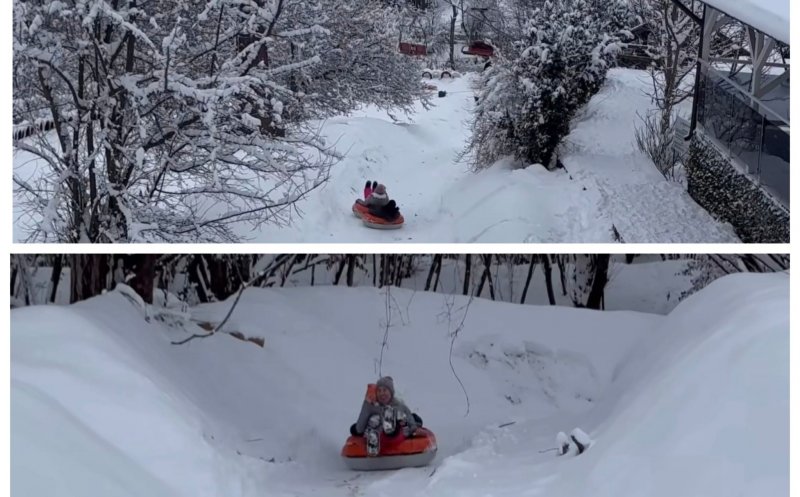 Distracție pe zăpadă: Cea mai lungă pârtie de tubing din România e la Cluj. Care sunt tarifele