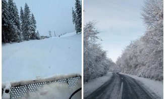 Harta zonelor din România cu cel mai mare strat de zăpadă: la Vlădeasa și Băișoara nămeții ating un metru